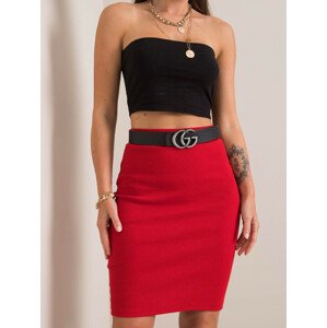 RUE PARIS Červená tužková sukně S / M