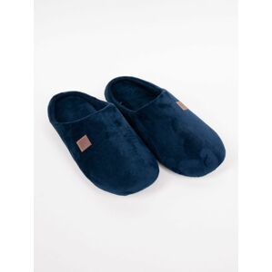 Pánské velurové nazouvací papuče 0058F tmavě modrá 42-43