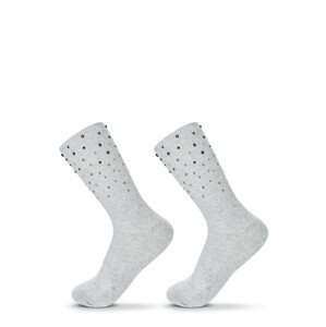 Dámské ponožky s ozdobnými kamínky BeSnazzy SK-49, 36-41 Grey 36-41