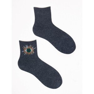 Dámské ponožky s ozdobnými kamínky SK-94