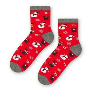 Dámské ponožky 136 Červená 38-40