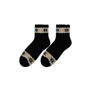 Dámské zimní vzorované ponožky Bratex D-060, 36-41 béžová melanž 36-38