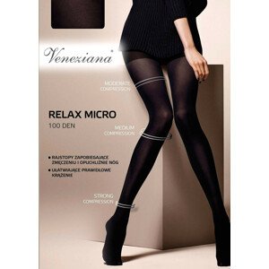 Dámské punčochové kalhoty Veneziana Relax Micro 100 den nero/černá 4-L