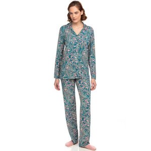 Vamp - Dvoudílné dámské pyžamo 15170 - Vamp blue teal s