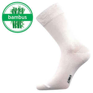 Ponožky Lonka bambusové bílé (Debob) L