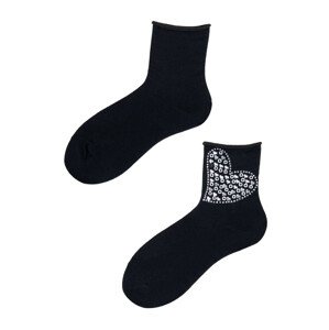 Dámské ponožky s ozdobnými kamínky YO! SK-94 mix kolor-mix wzór uniwersalny