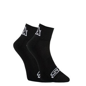 Ponožky Styx kotníkové černé s bílým logem (HK960)  M