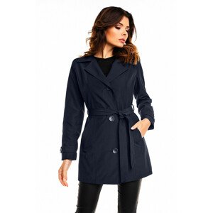 Dámský kabát / plášť model 128510 - Cabba tmavě modrá 36/S