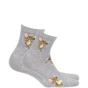 Dámské vzorované ponožky WOMAN fialová 39-41