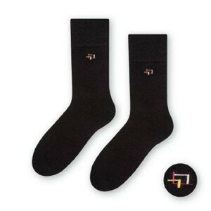 Ponožky k obleku - se vzorem 056 BLACK\RED 45-47