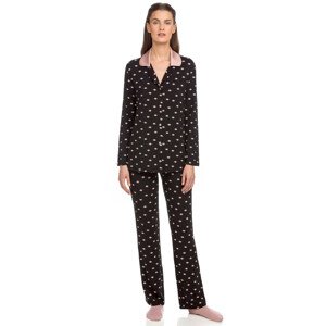 Vamp - Pohodlné dámské dvoudílné pyžamo 15182 - Vamp black s