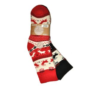 Dámské ponožky WiK 37829 Damen Extra Warm A'2 czerwony-czarny 35-38