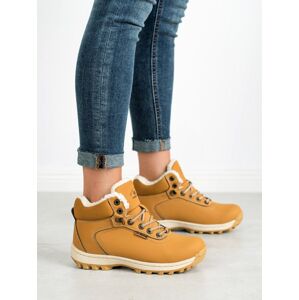 Originální zlaté  trekingové boty dámské bez podpatku 36