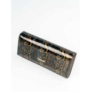 Dámská lakovaná kožená peněženka 72037-TR černá se zlatou one size