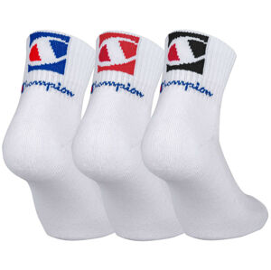 3PACK ponožky Champion bílé (Y0B0B-9YZ-bílá) M