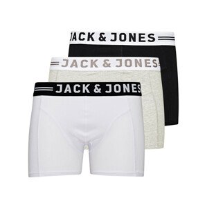 3PACK pánské boxerky Jack and Jones vícebarevné (12081832 - light grey) XL