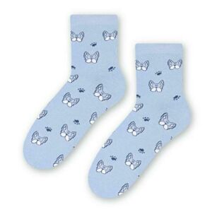 Dámské vzorované ponožky 099 Modrá 35-37