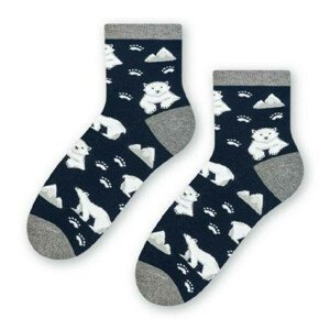 Dámské vzorované ponožky 099 tmavě modrá 35-37