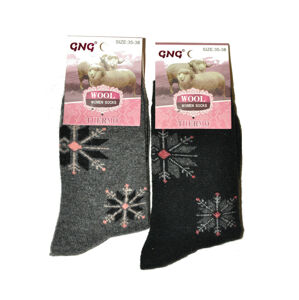 Dámské ponožky Ulpio GNG 3023 Thermo Wool bordowy 39-42
