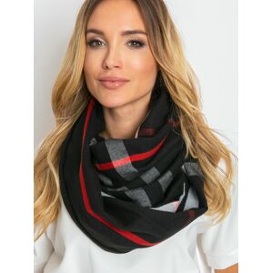 Dámský šátek s třásněmi 1719501 - FPrice černá/bílá/červená one size