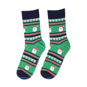 Pánské sváteční vzorované ponožky zelená 45-47