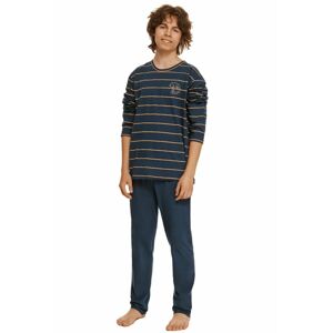 Chlapecké pyžamo Harry modré s pruhy modrá 146