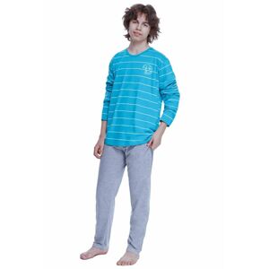 Chlapecké pyžamo Harry  tyrkysové s pruhy tyrkysová 152