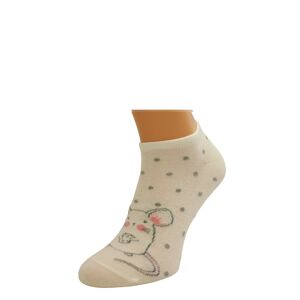 Dámské ponožky Lady socks 0242 Zvířátka - Bratex lososová - šedá 39-41