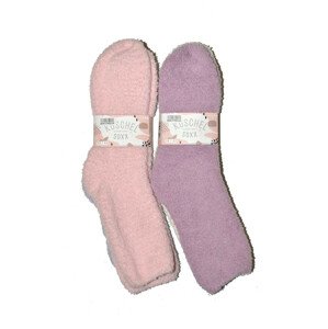 Dámské ponožky WiK 37402 Happy Kuschel Super Soft A'2 wrzosowy-kremowy 35-42