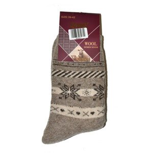 Dámské ponožky Ulpio GNG 9998 Thermo Wool pudrowy 35-38