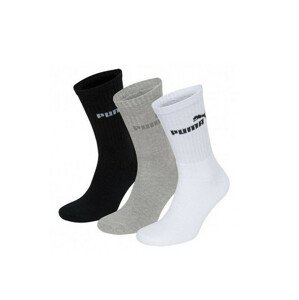 Pánské ponožky Puma 883296 Crew Sock A'3 35-46 bílo-šedo-černá 35-38