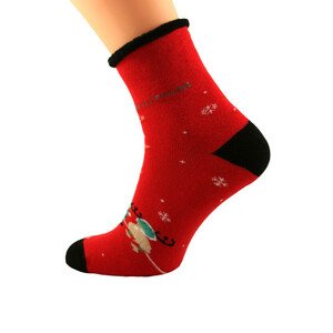 Dámské ponožky Bratex 0907 X-Mass Socks tmavě modrá/lurex 36-38