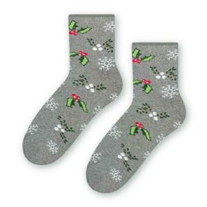 Dámské froté ponožky 123 MELANŽOVĚ ŠEDÁ 35-37