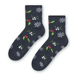 Dámské froté ponožky 123 džínová melanž 35-37
