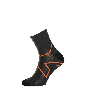 Vzorované pánské polofroté ponožky Bratex M-005 Sport 39-46 vzor tmavé směsi 42-43