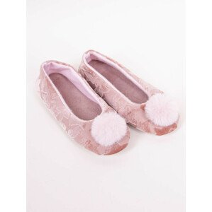 Dámské papuče baleríny se vzorem hvězdiček OBL-0089 pudrově růžová 40-41