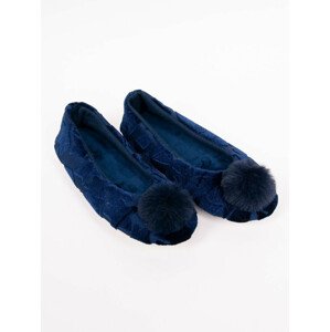 Dámské papuče baleríny se vzorem hvězdiček OBL-0090 tmavě modrá 36-37