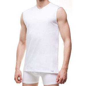 Pánské tričko bez rukávů AU 207 - CORNETTE Bílá XL