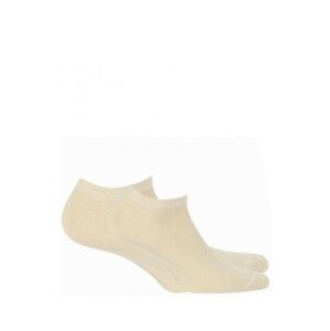 Hladké dámské bambusové ponožky se silikonem Bílá 39-42