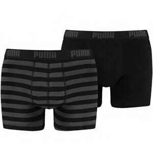Pánské boxerky Stripe 1515 2Pack 591015001 200 černo-šedá - Puma  M