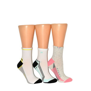 Dámské vzorované ponožky Bratex 875 Sport 36-41 lehká skládací konstrukce 36-38