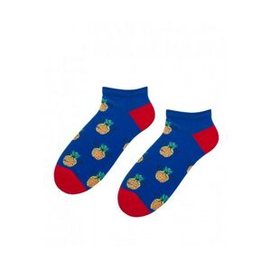 Pánské vzorované ponožky Bratex 6467 Popsox 36-46 Červená 39-42