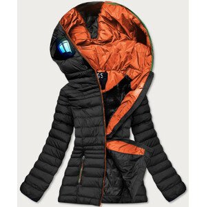 Černo-oranžová dámská zimní bunda s ochrannými brýlemi (CX582W) oranžová S (36)