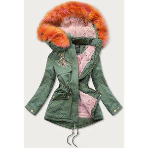 Bavlněná dámská zimní bunda parka v khaki barvě 1 (K5001) khaki XXL (44)
