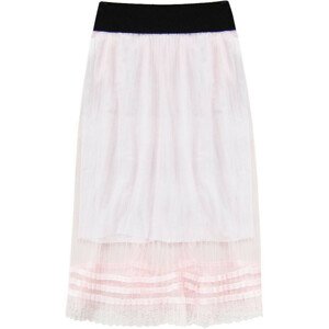 Růžová vzdušná plisovaná sukně (97ART) růžová jedna velikost