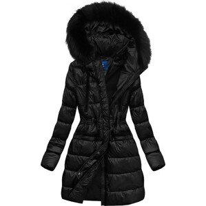 Delší černá dámská zimní bunda (J9-005) černá XXL (44)