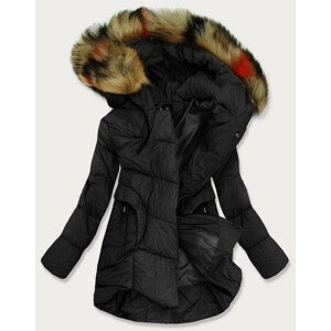 Černá prošívaná dámská zimní bunda (209-1) černá S (36)