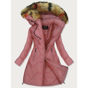 Růžová dámská prošívaná bunda (2013-1) Růžová M (38)