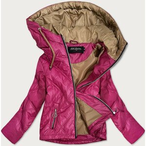 Růžová lehká dámská bunda (BH2004BIG) růžová 46