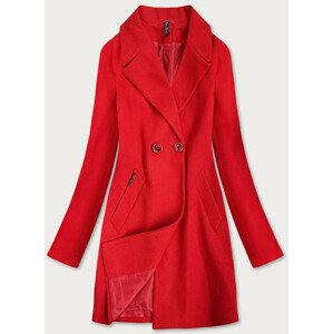 Červený dámský dvouřadový kabát (2721) červená L (40)